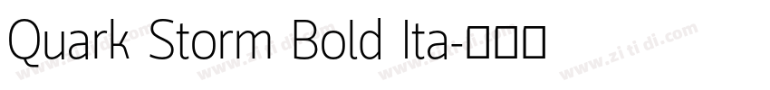 Quark Storm Bold Ita字体转换